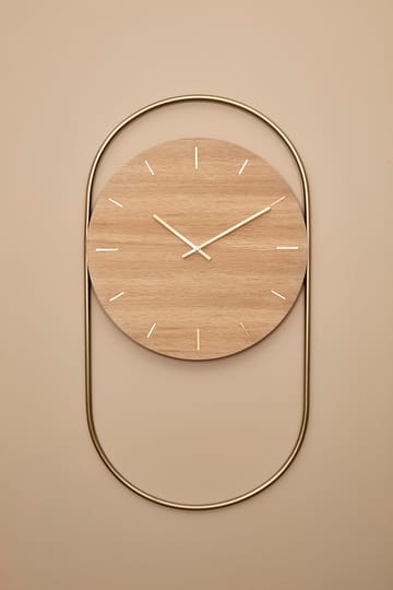 Orologio da parete A-Wall 41x76 cm - Oak-brass - Andersen Furniture
