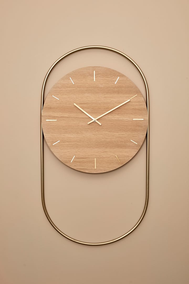 Orologio da parete A-Wall 41x76 cm - Oak-brass - Andersen Furniture