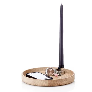 Candelabro dell'Avvento Luna - rovere, nero - Applicata