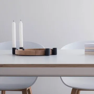 Candelabro dell'Avvento Luna - rovere, nero - Applicata