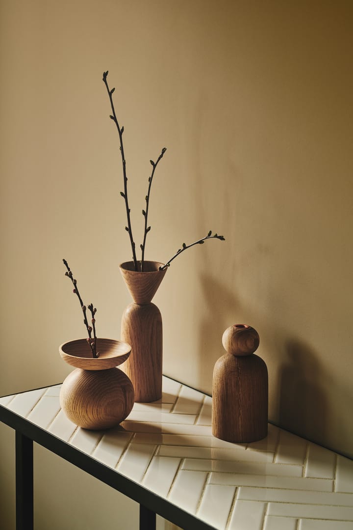 Vaso a ciotola Shape, Rovere Applicata