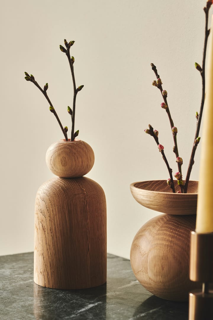 Vaso a ciotola Shape, Rovere Applicata