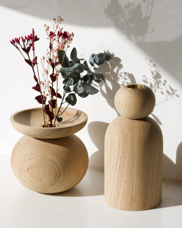 Vaso a ciotola Shape, Rovere Applicata