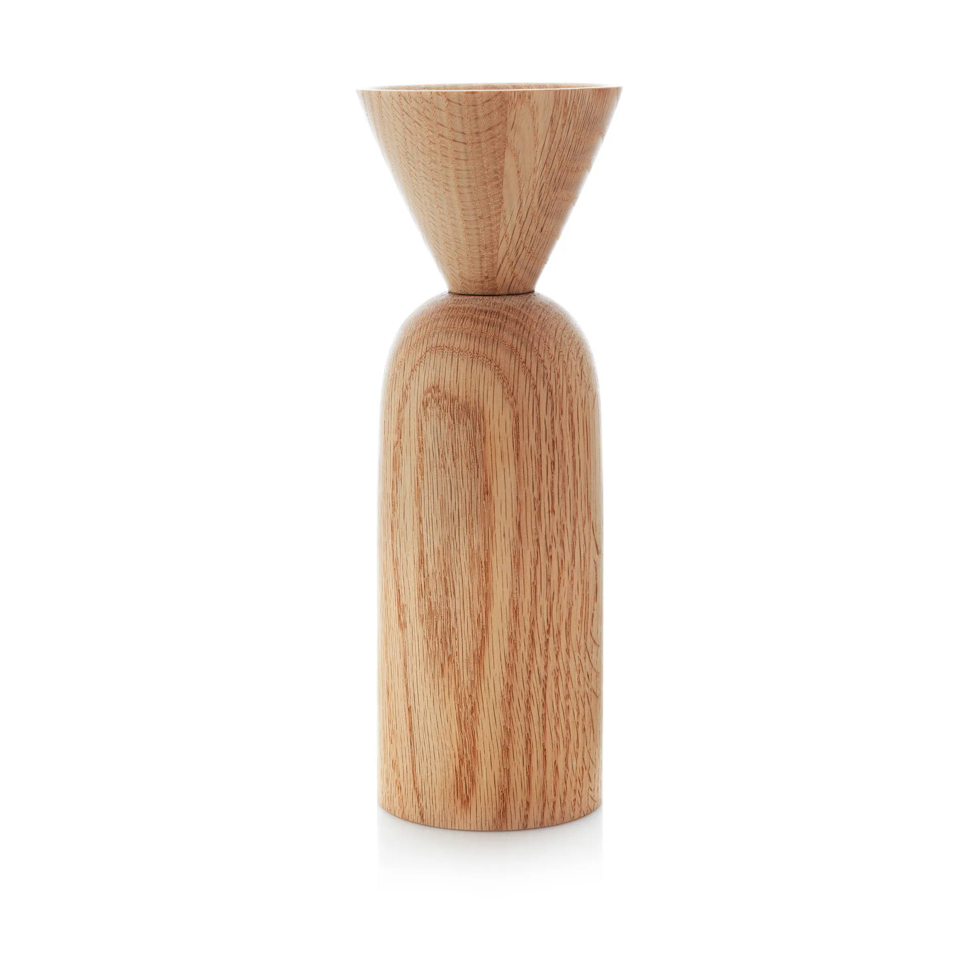 Vaso conico Shape, Rovere Applicata