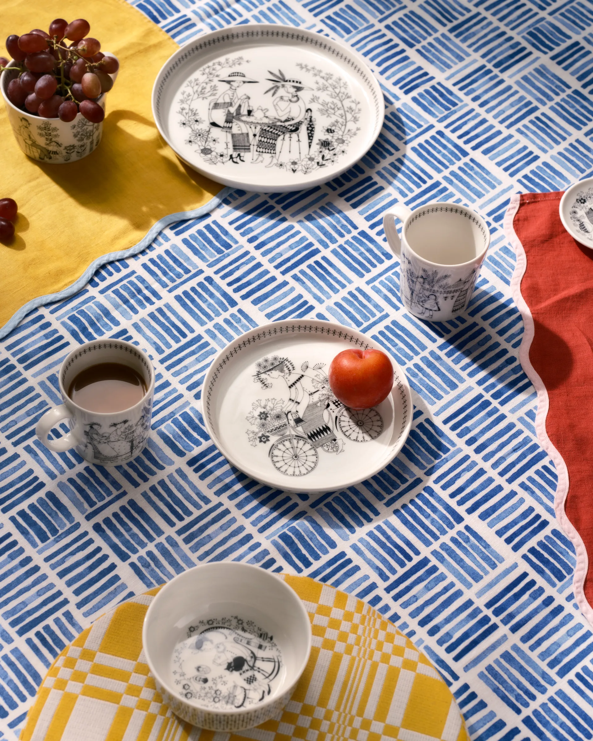 Ciotola Emilia Ø 13 cm, Bianco, nero Arabia