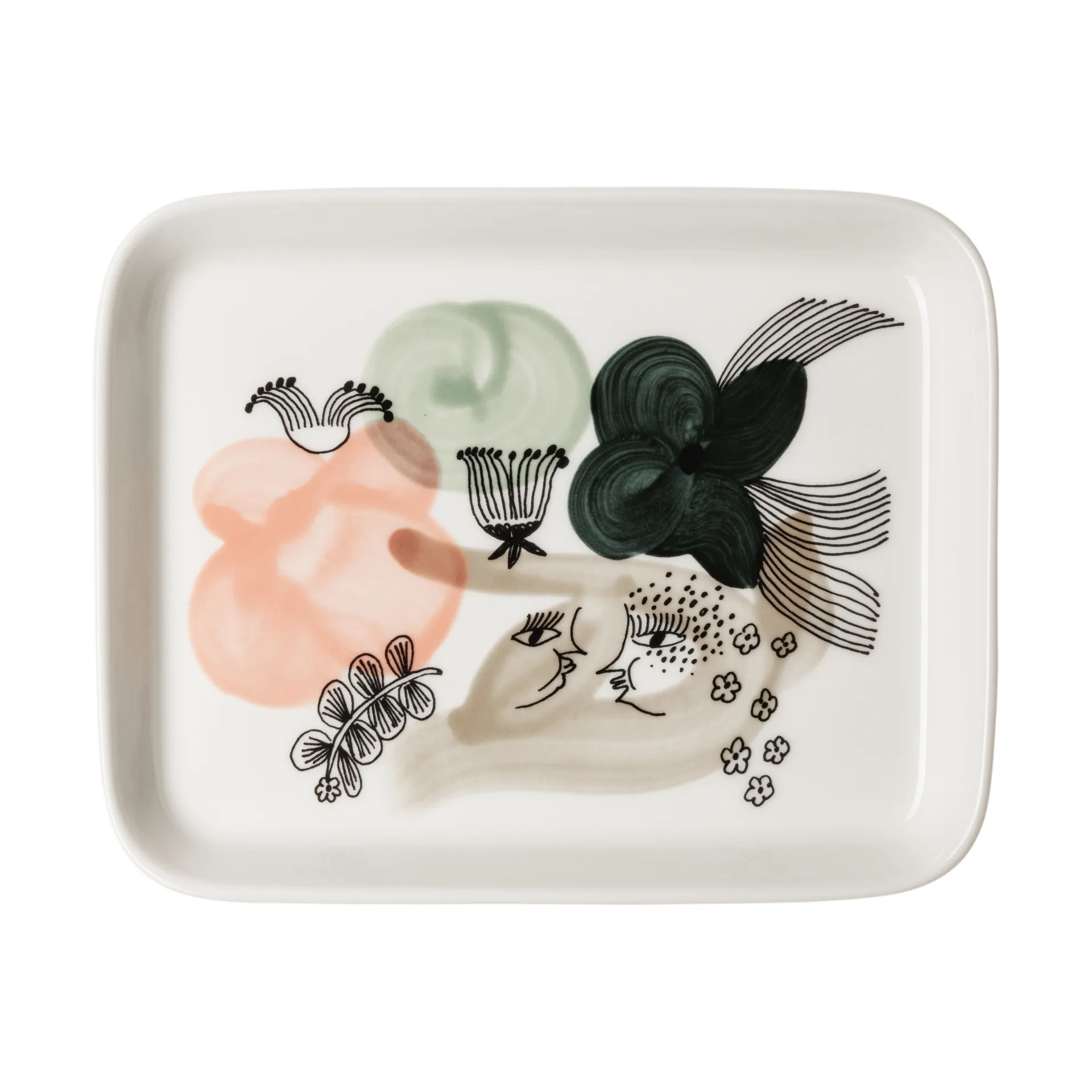 Piatto Kukkamaa 15x19 cm, Verde Arabia