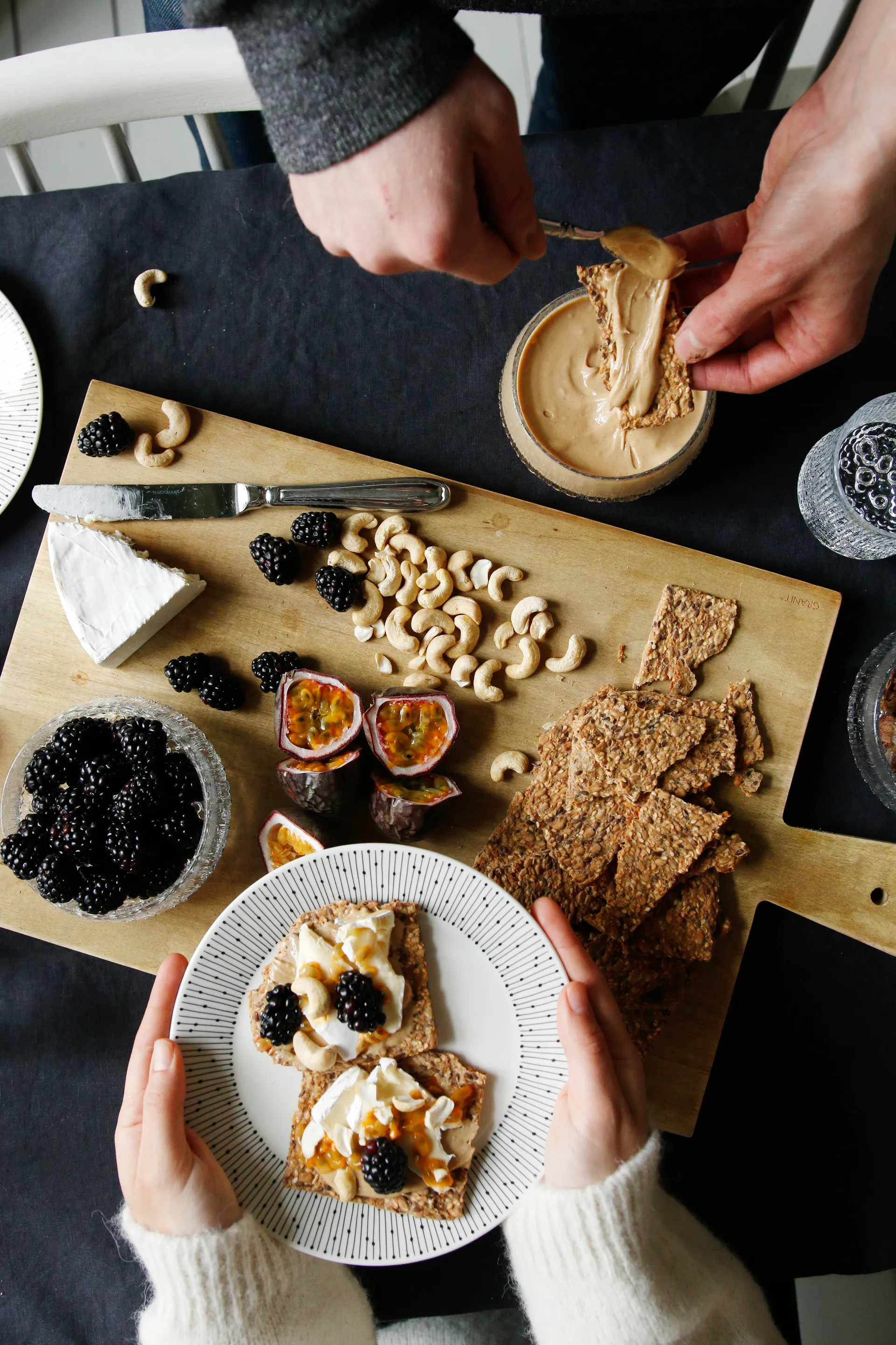 Piatto Mainio Sarastus Ø 19 cm, Nero-bianco Arabia