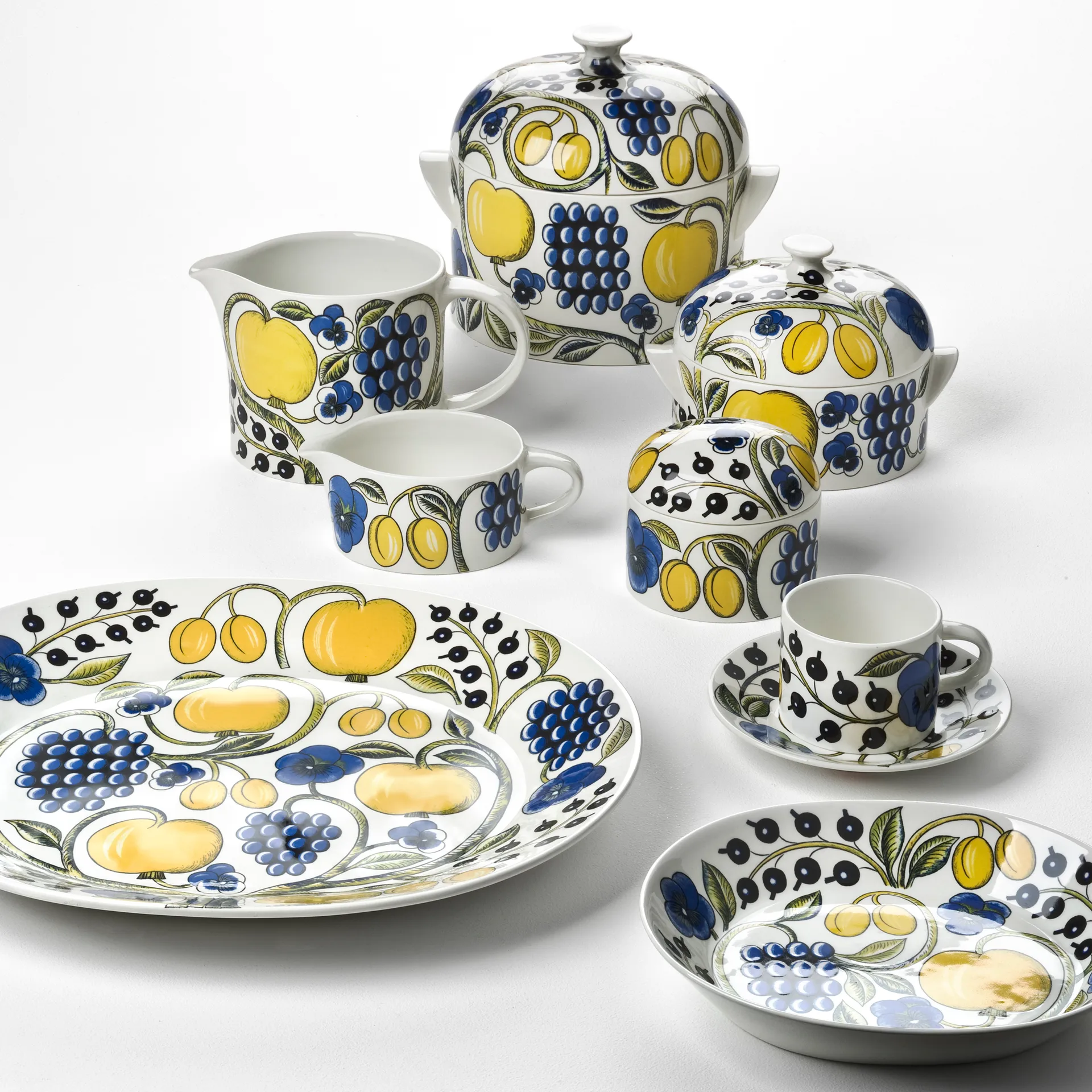 Piatto ovale Paratiisi 36 cm, bianco - multicolore Arabia