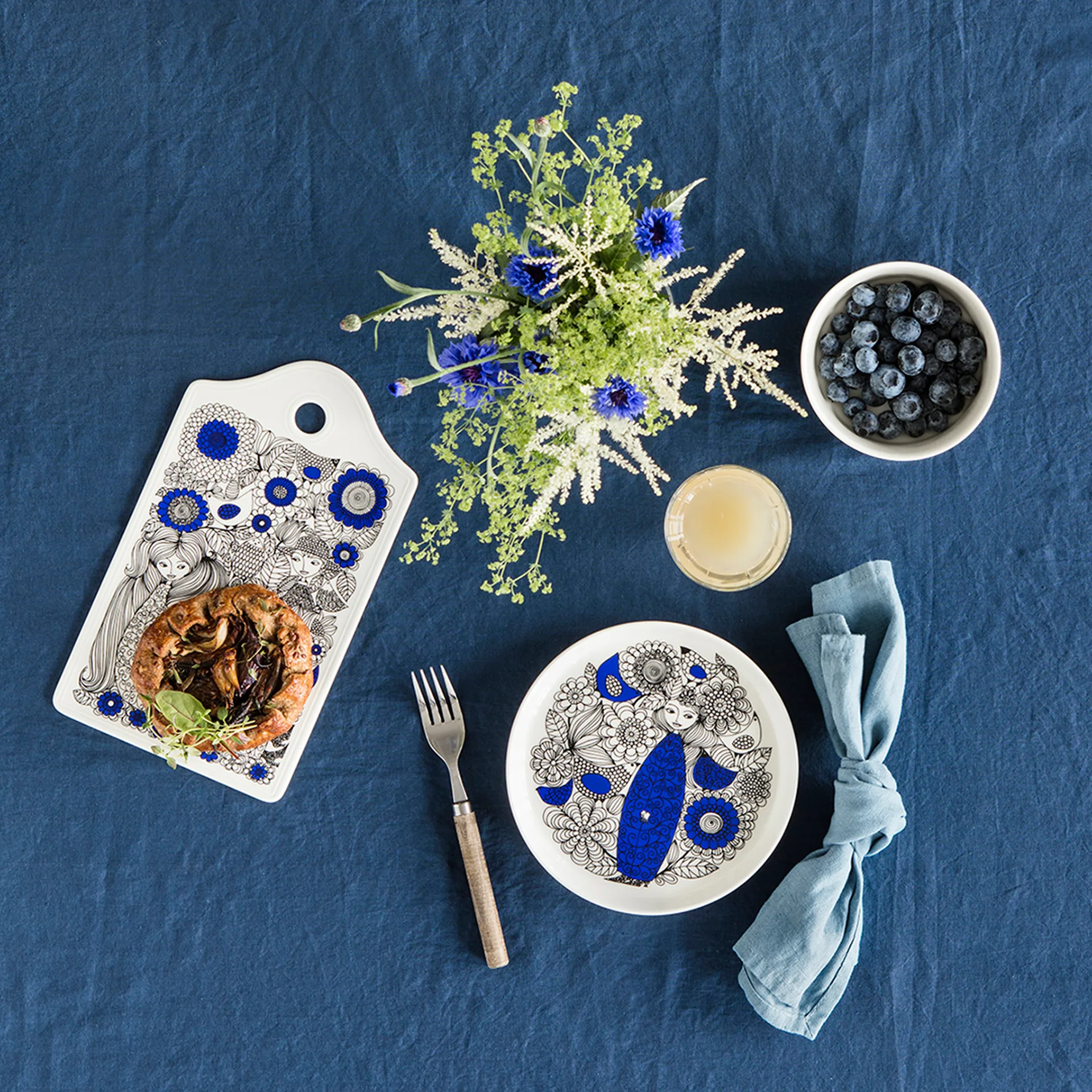 Piatto Palargeaali Ø 19 cm, Blu Arabia