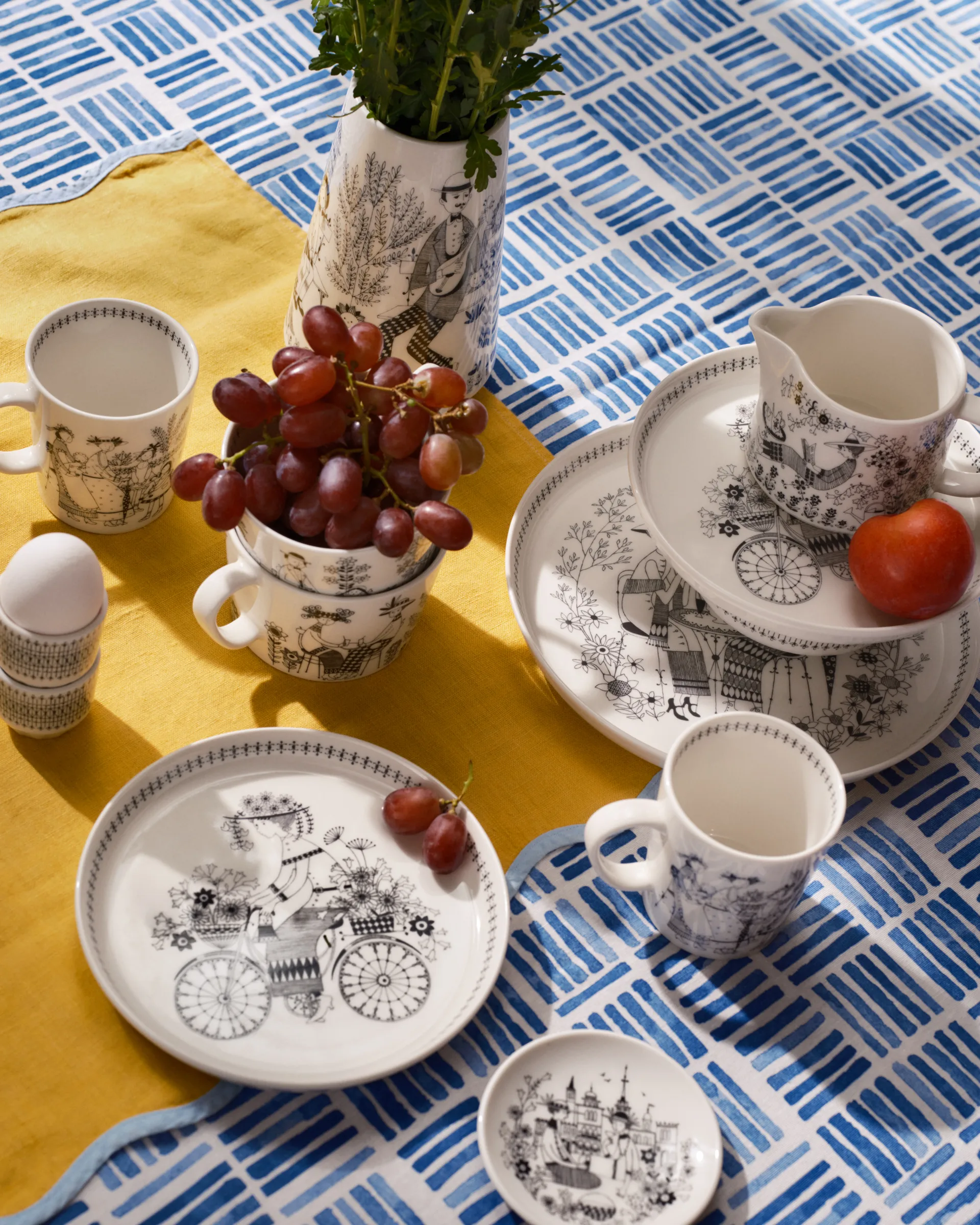 Portauovo Emilia 4 cl, confezione da 2, Bianco, nero Arabia