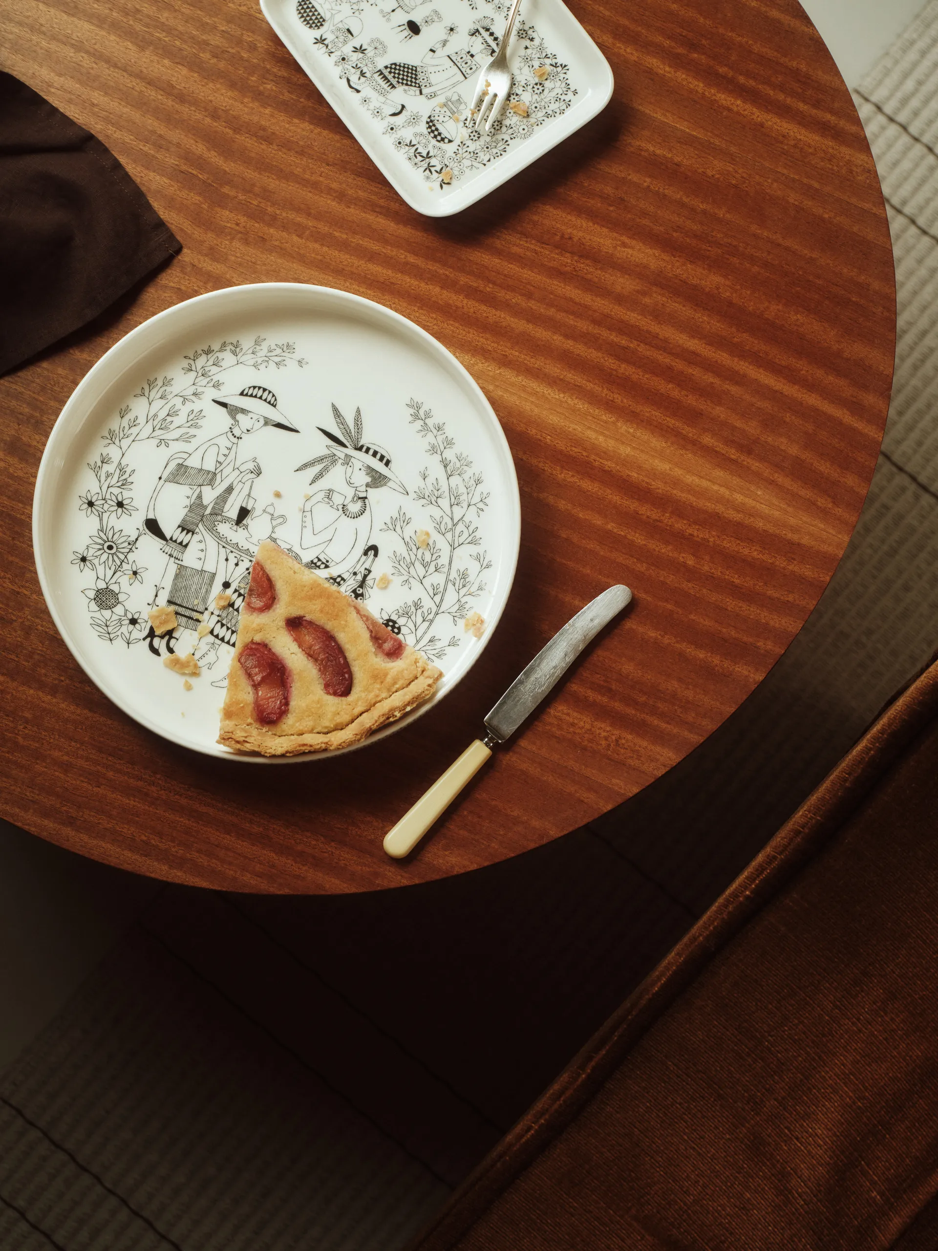 Teglia per crostata Emilia Ø28 cm, Bianco-nero Arabia