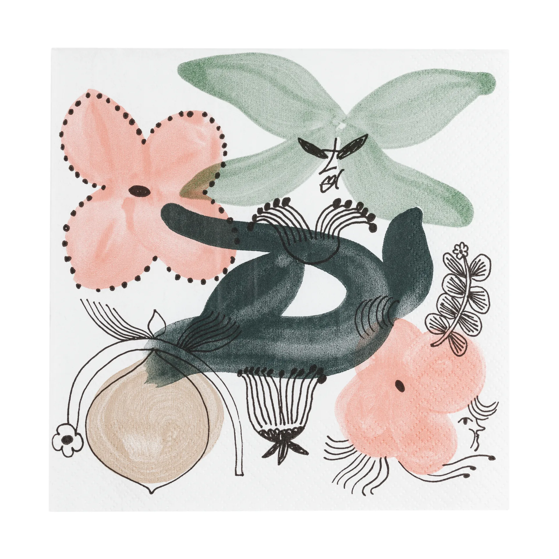 Tovaglioli di carta Kukkamaa 33x33 cm confezione da 20, Verde Arabia