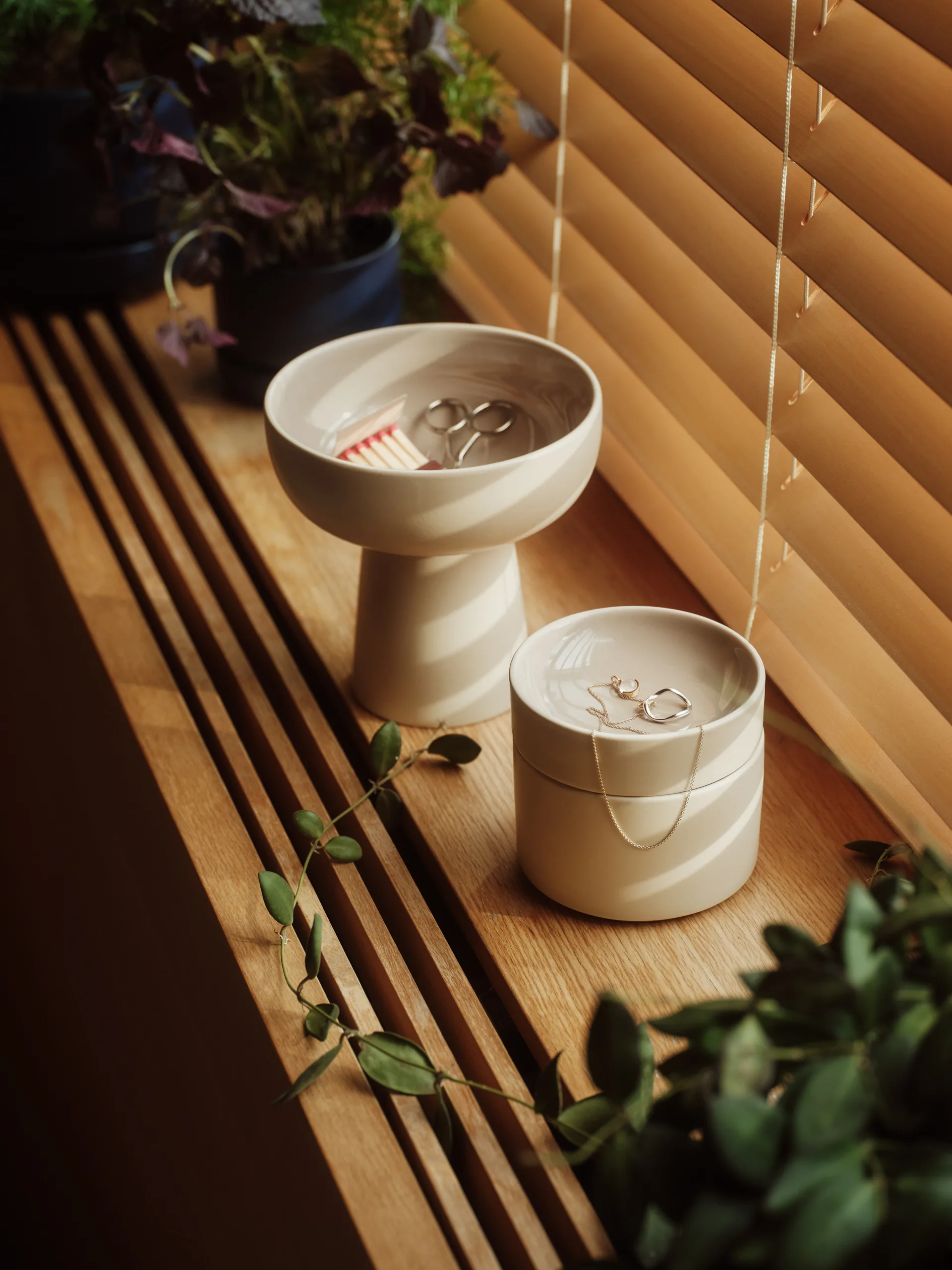 Vaso decorativo Kirnu Ø11x10 cm, Beige Arabia