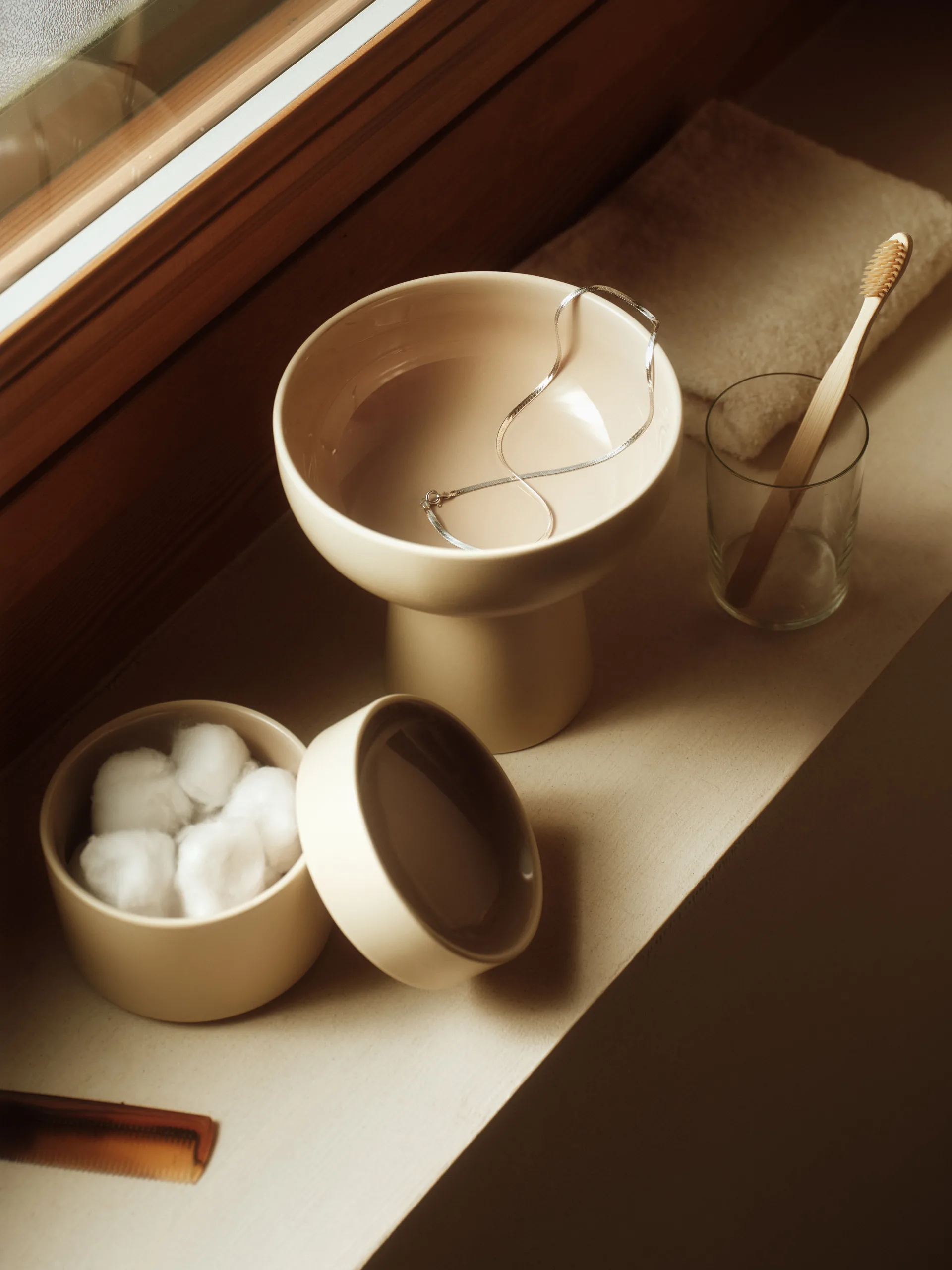 Vaso decorativo Kirnu Ø11x10 cm, Beige Arabia