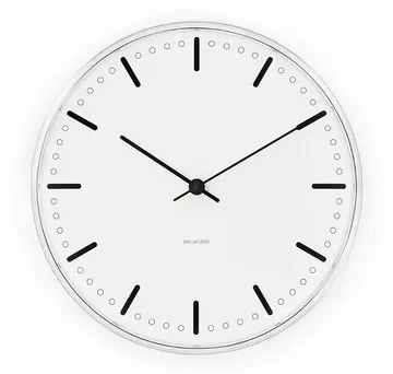 Orologio City Hall Arne Jacobsen - Bianco, Ø21 cm - Arne Jacobsen Clocks
