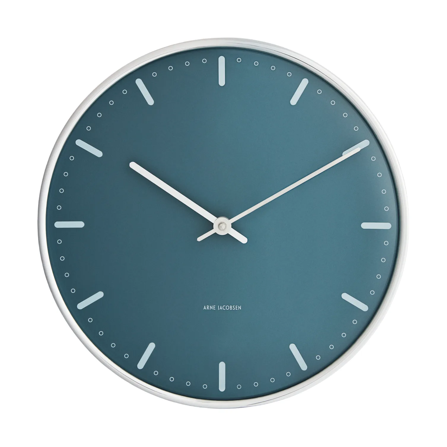 Orologio City Hall Arne Jacobsen, Blu, Ø21 cm Arne Jacobsen Clocks