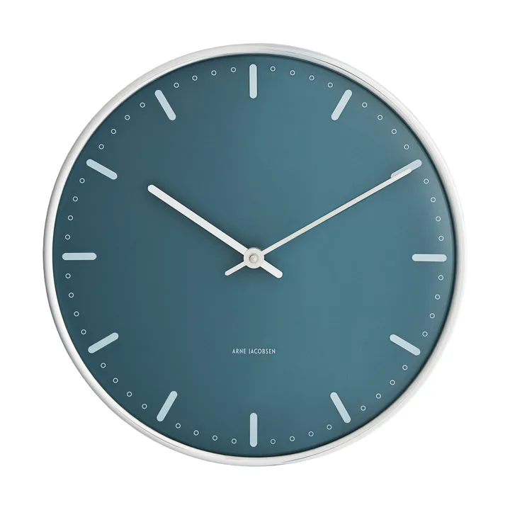 Orologio City Hall Arne Jacobsen - Blu, Ø29 cm - Arne Jacobsen Clocks