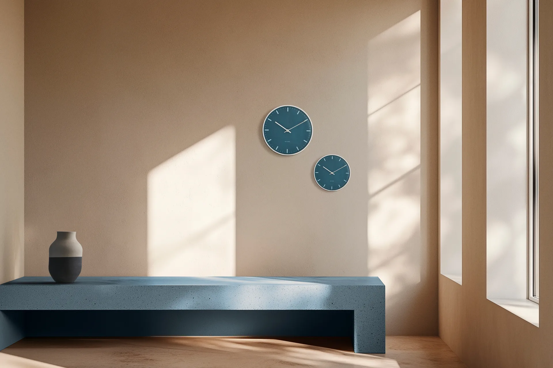 Orologio City Hall Arne Jacobsen, Blu, Ø29 cm Arne Jacobsen Clocks