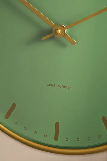 Orologio City Hall Arne Jacobsen - Verde, Ø21 cm - Arne Jacobsen Clocks