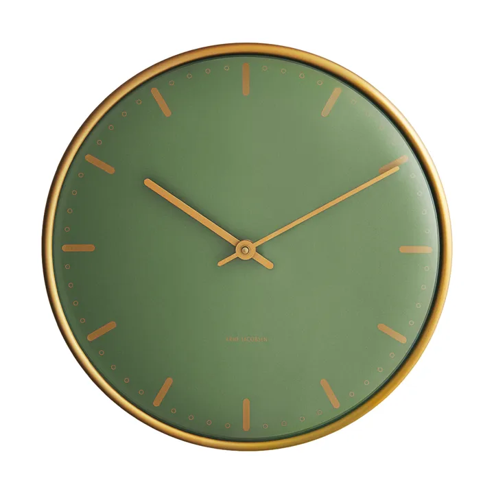 Orologio City Hall Arne Jacobsen - Verde, Ø29 cm - Arne Jacobsen Clocks