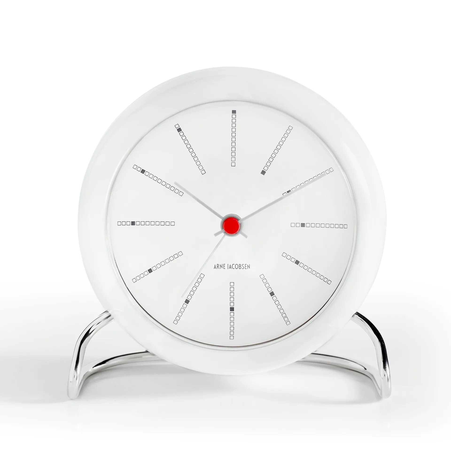 Orologio da tavolo AJ Bankers, bianco Arne Jacobsen Clocks