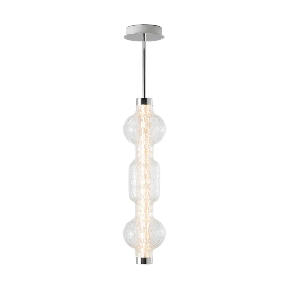 Alambicco pendente verticale, controllato via app, 3 cupole di vetro Artemide