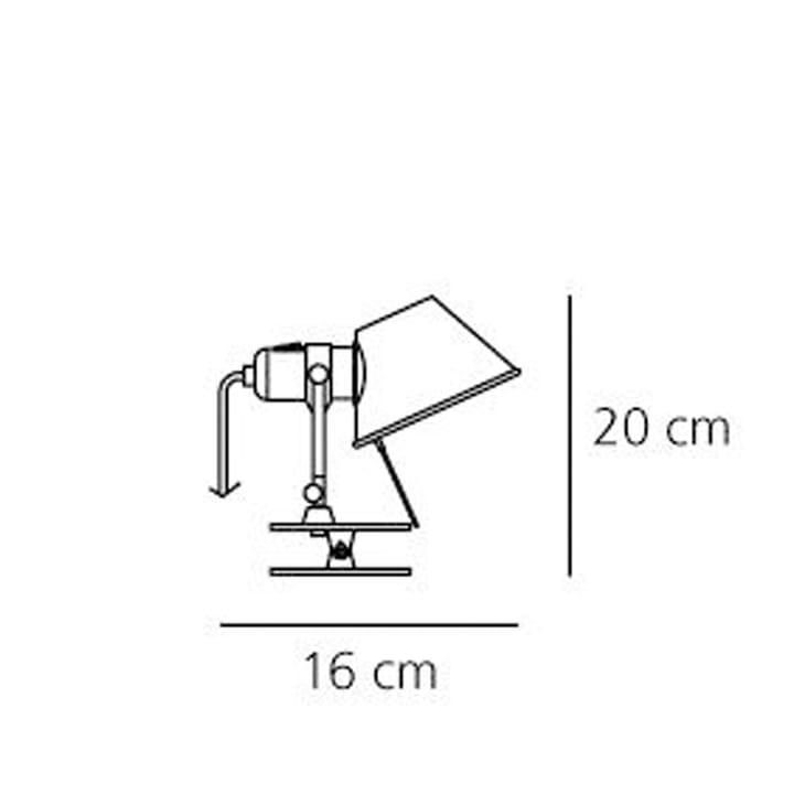 Applique da parete Tolomeo Pinza Micro, Aluminium Artemide