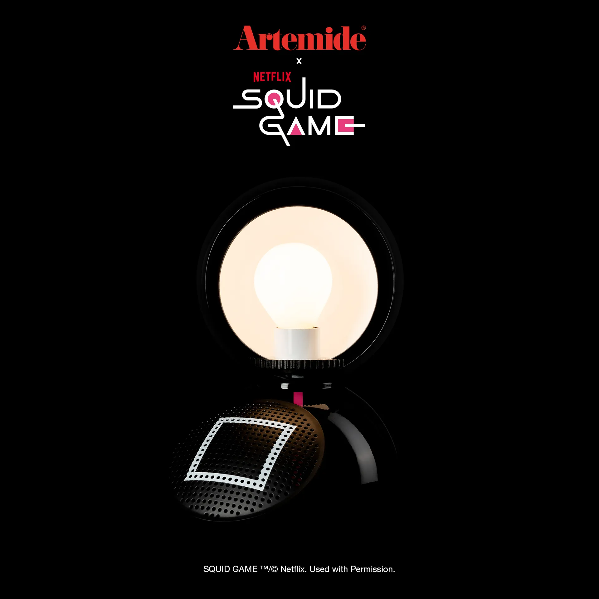 Eclisse x Squid Game lampada da tavolo Edizione Speciale, Guard black Artemide