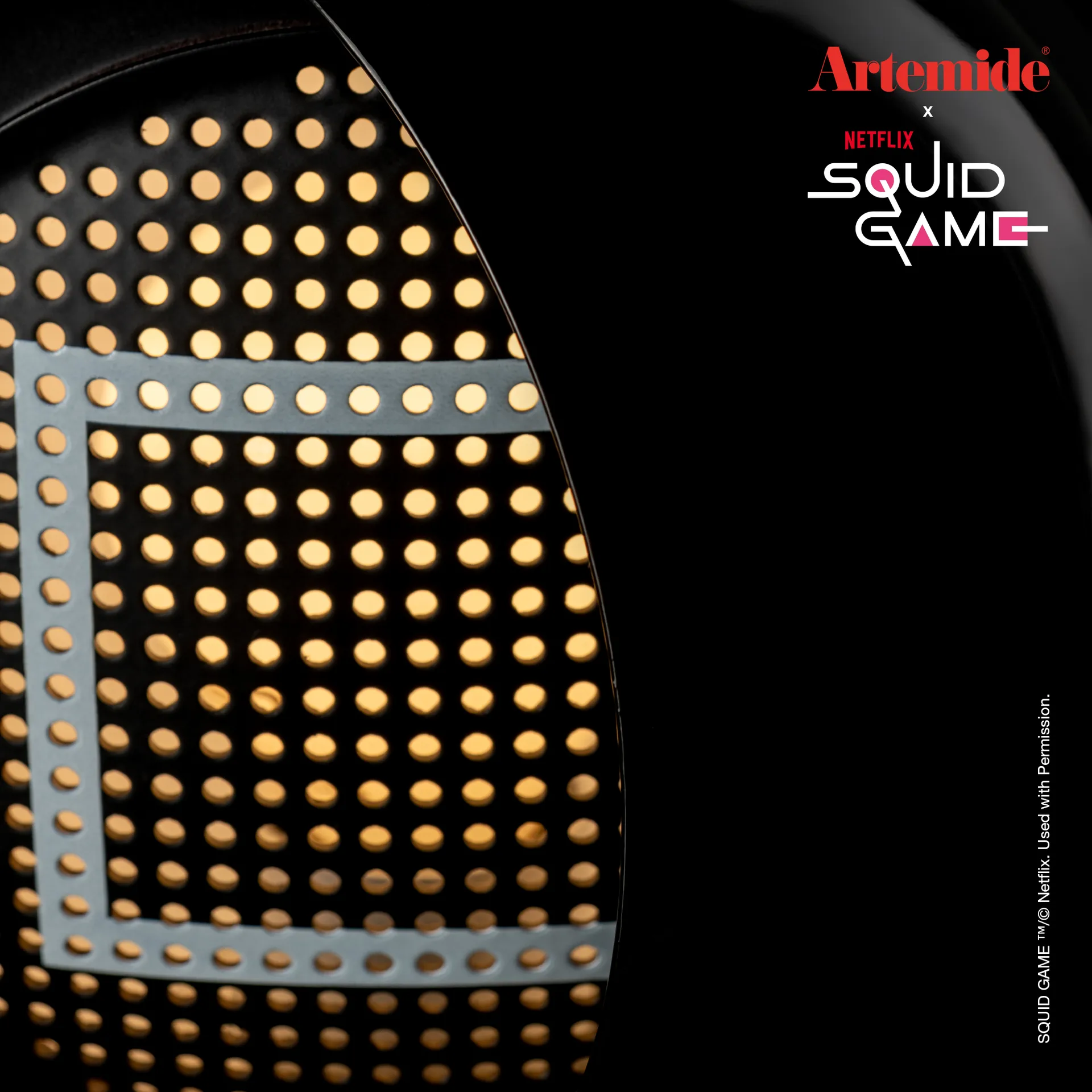 Eclisse x Squid Game lampada da tavolo Edizione Speciale, Guard black Artemide