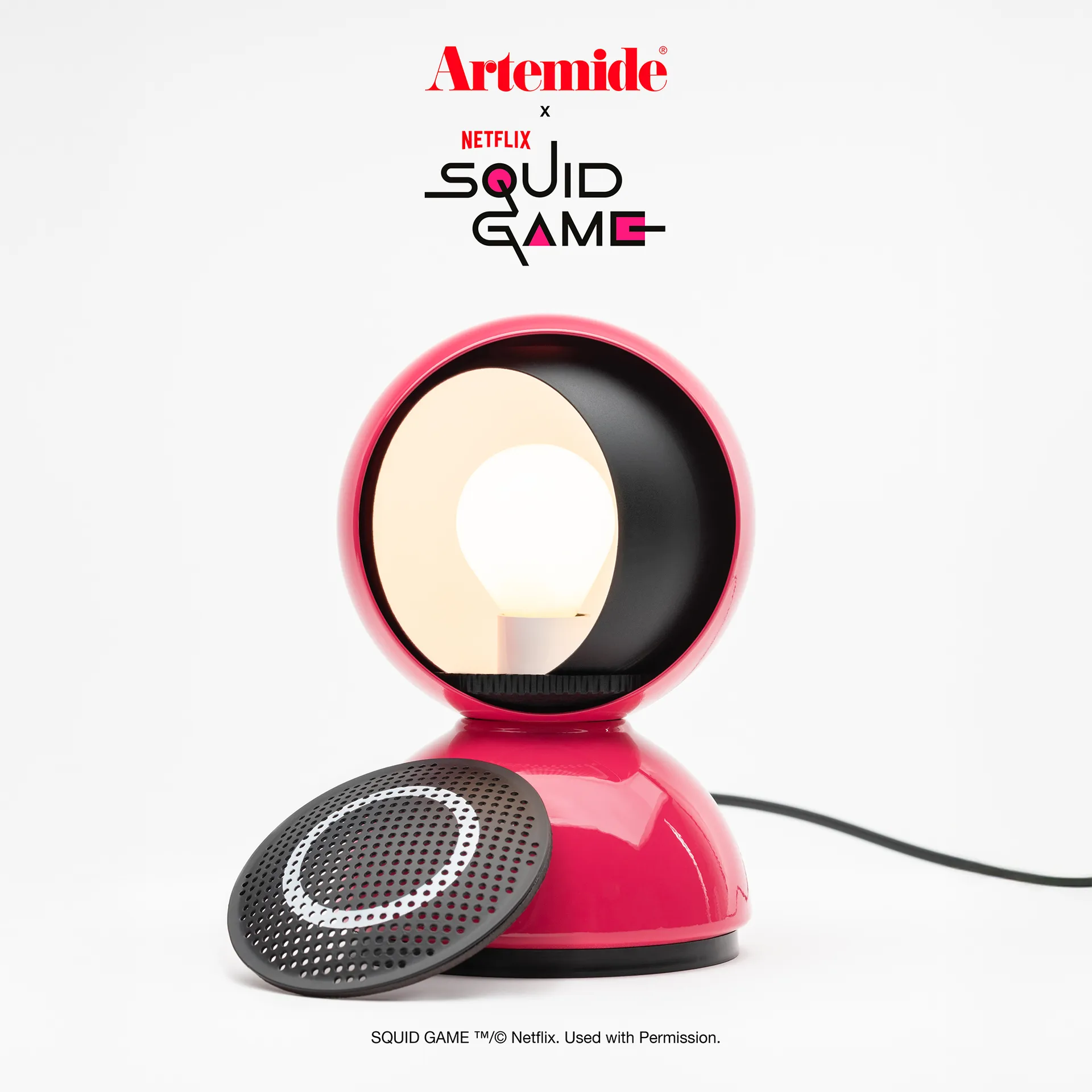 Eclisse x Squid Game lampada da tavolo Edizione Speciale, Guard pink Artemide