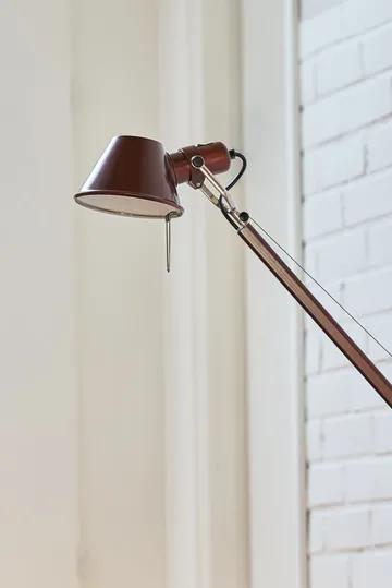 Lampada da terra Tolomeo Reading E27 special edition - Brown metallic - Piedistallo per lampada - Artemide
