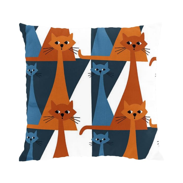 Copricuscino Kitty 47x47 cm - blu-arancione - Arvidssons Textil