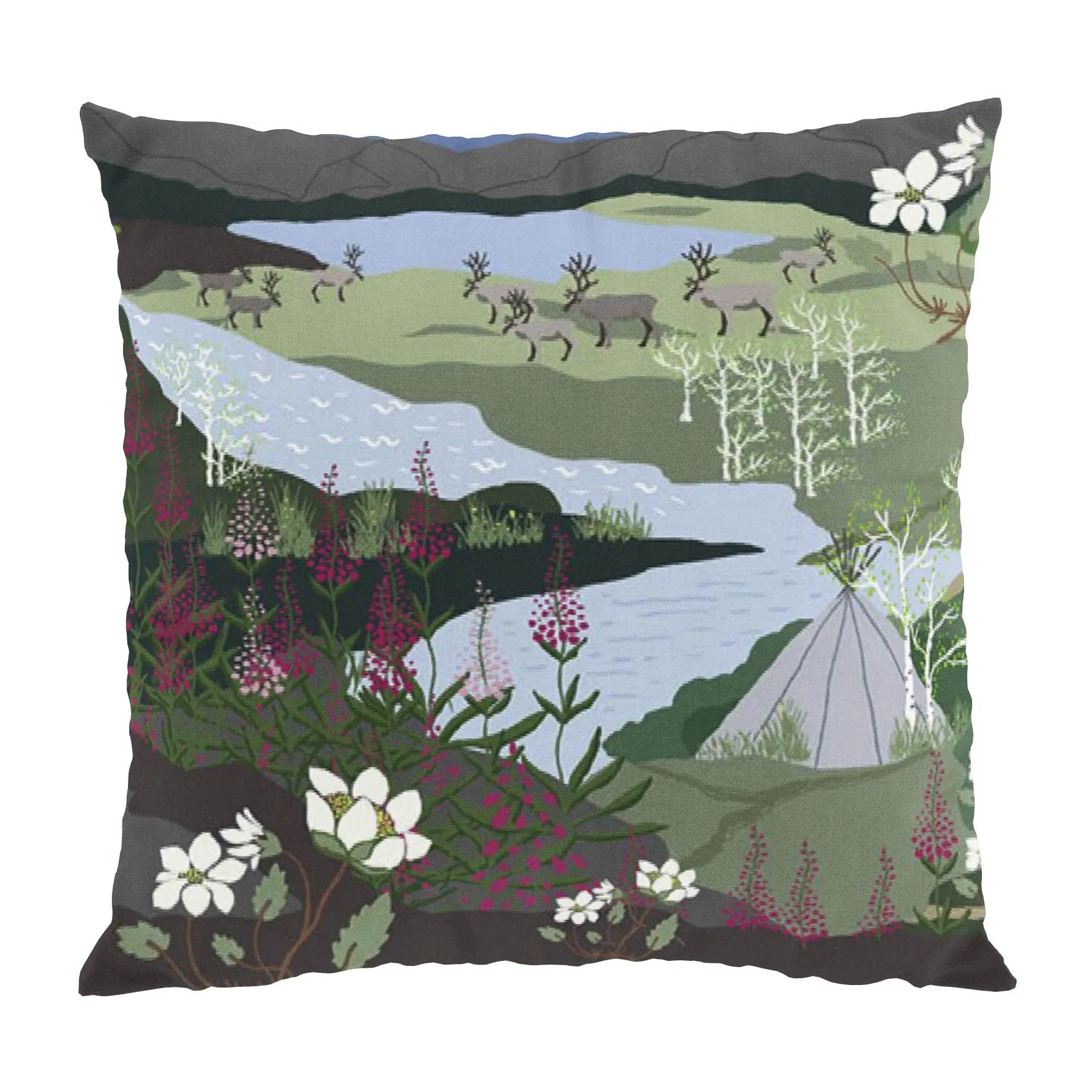 Federa Fjällvandring, 47x47 cm, Blu-verde Arvidssons Textil