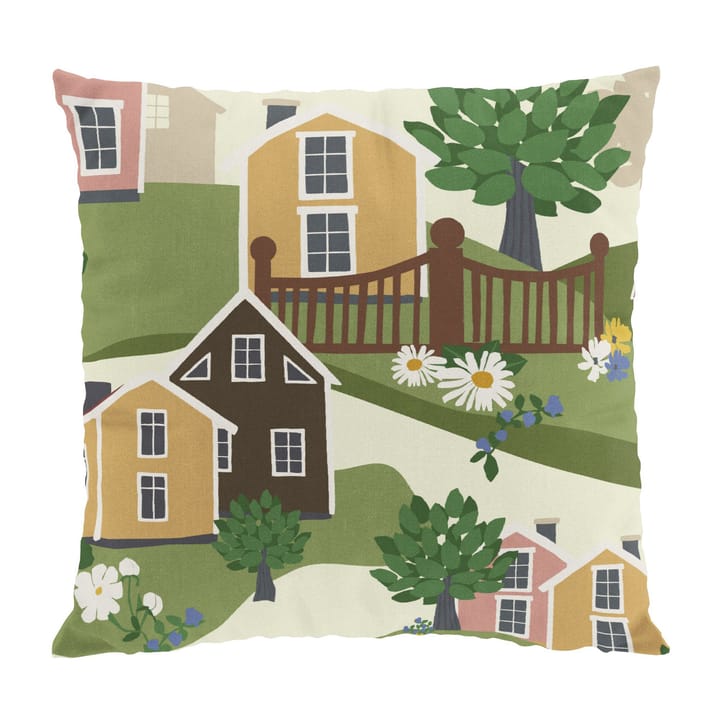 Federa per cuscino Katthult 47x47 cm - Verde-rosa - Arvidssons Textil