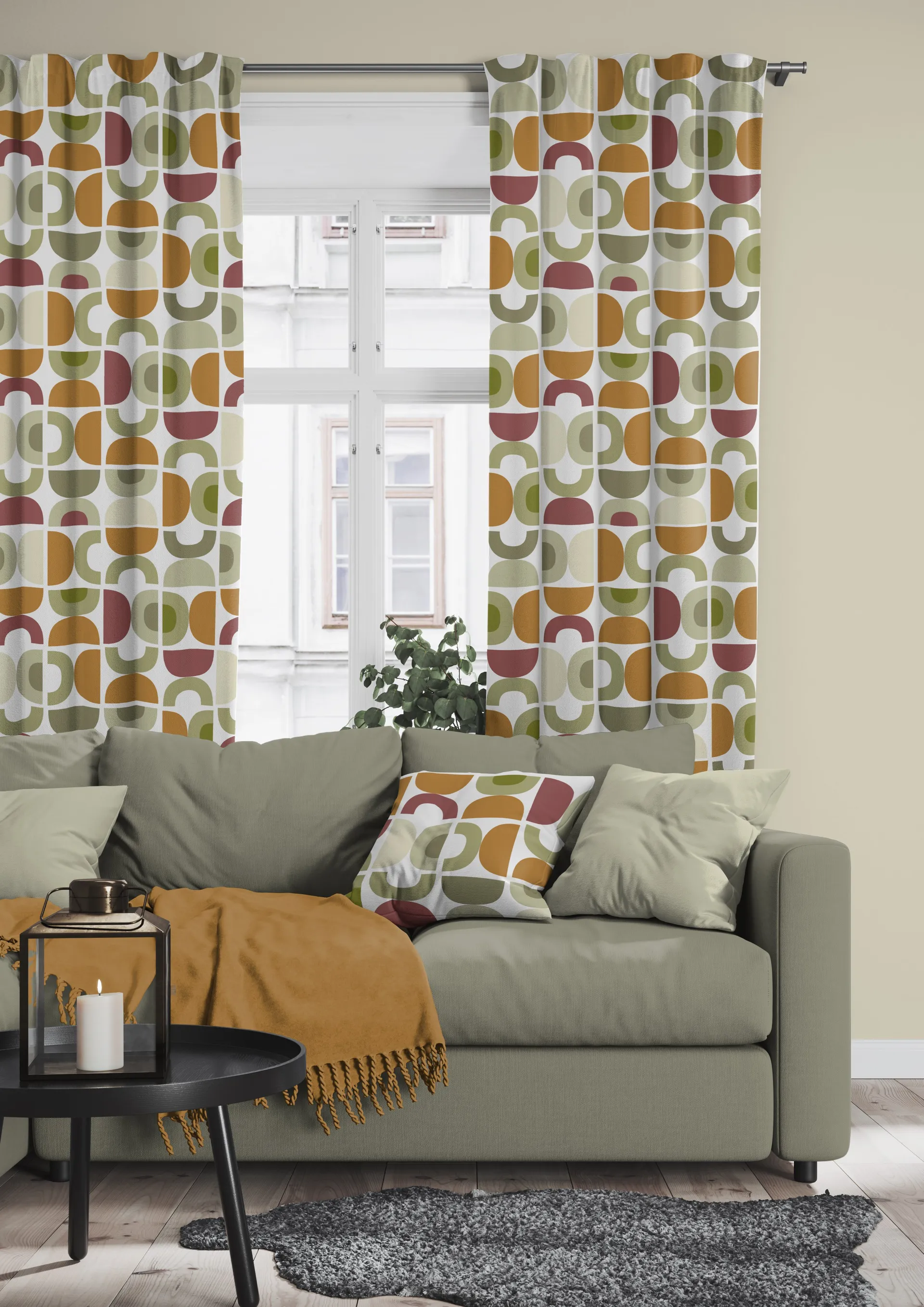 Fodera per cuscino Spiraldans 47x47 cm, Beige Arvidssons Textil