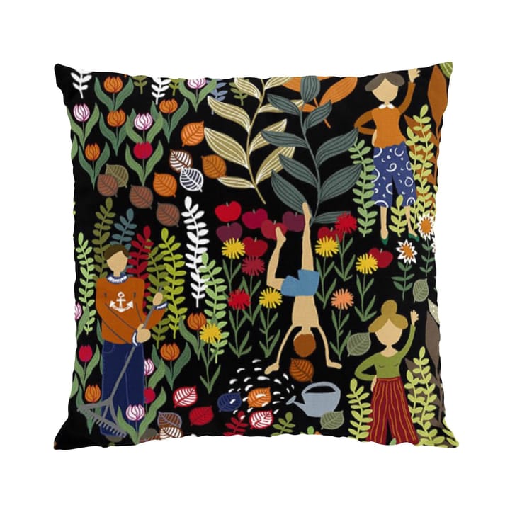 Fodera per cuscino Trädgård 47x47 cm - nero-multicolore  - Arvidssons Textil
