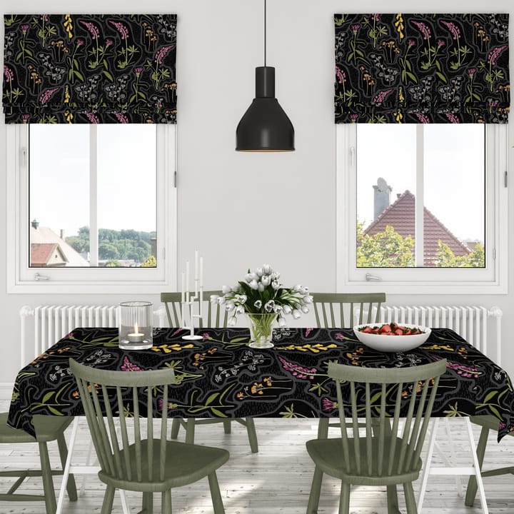 Tela cerata Florens, nero-multicolore  Arvidssons Textil