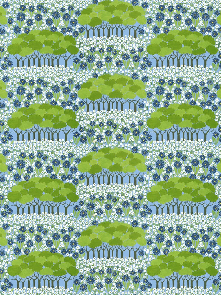 Tessuto Allé  - Verde-blu - Arvidssons Textil