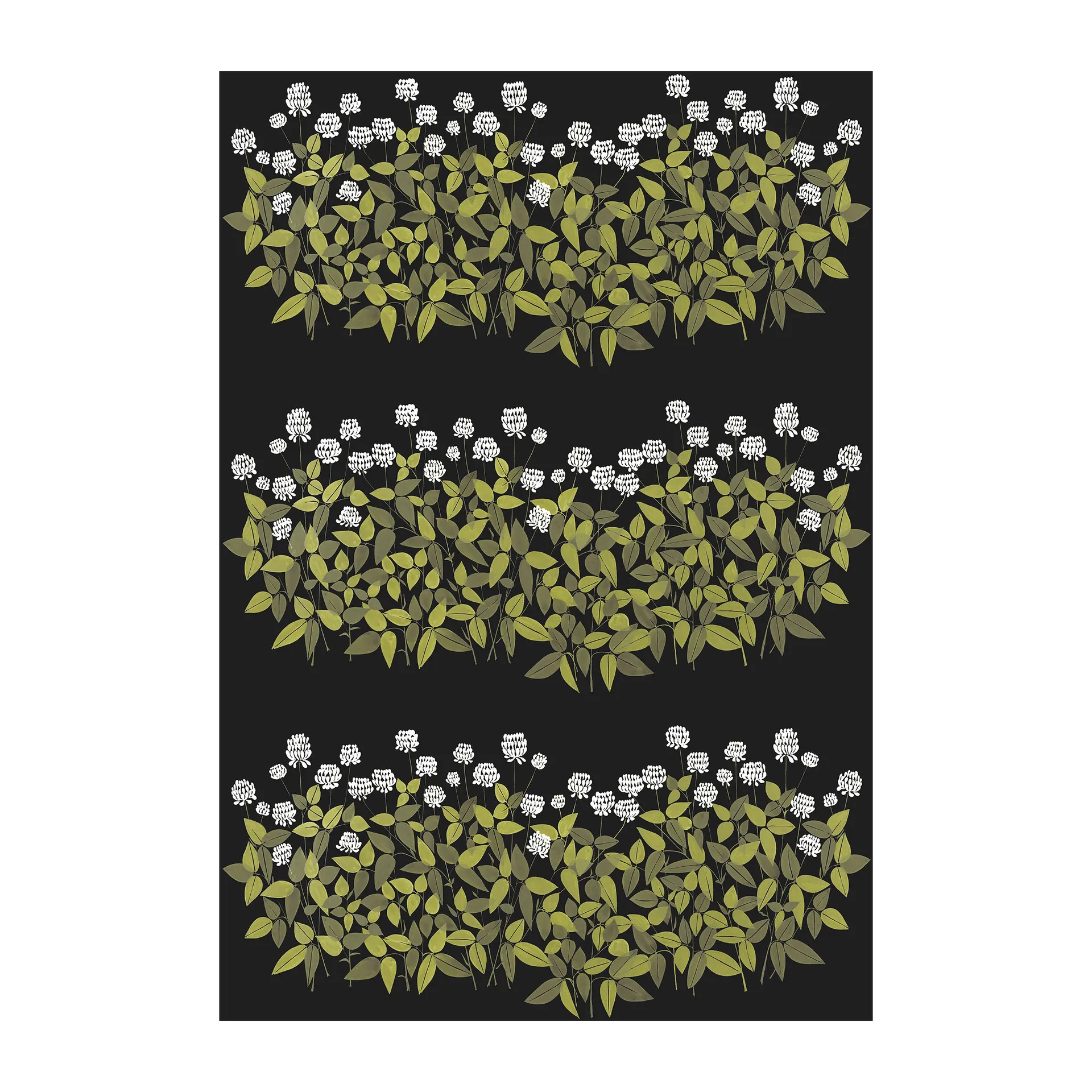 Tessuto Ängsmark, Verde, nero Arvidssons Textil