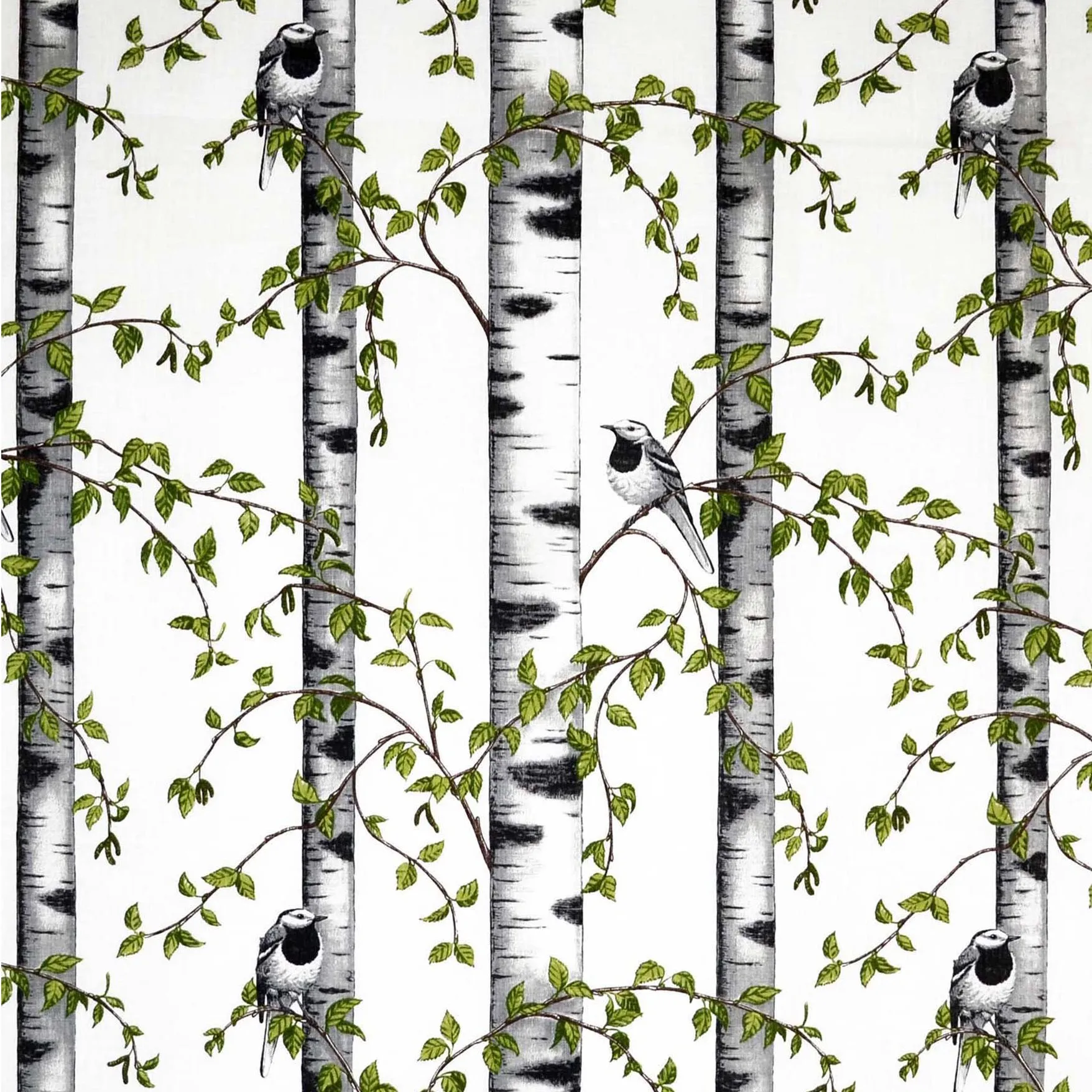 Tessuto Björkdungen, bianco Arvidssons Textil