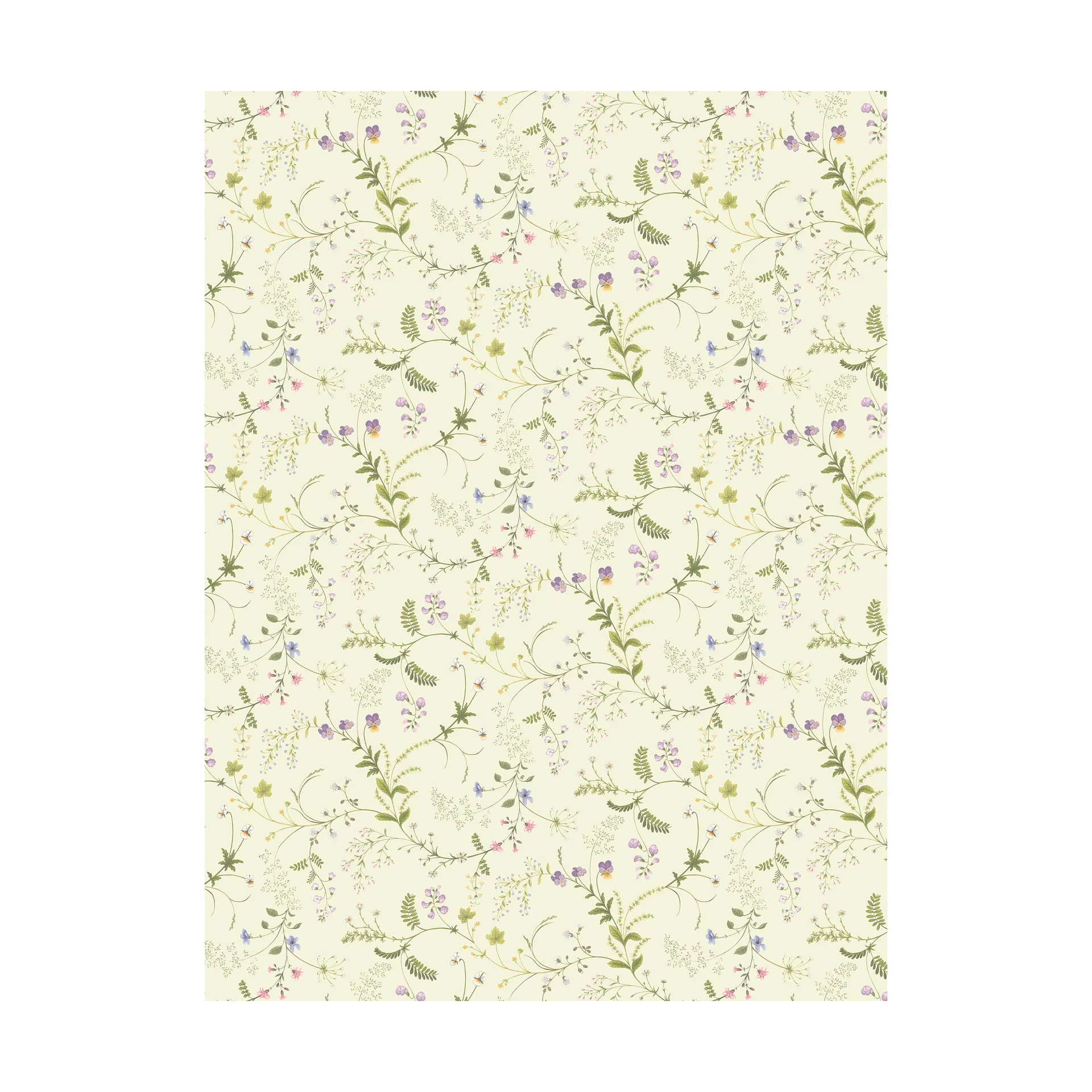 Tessuto Blomsteryra, Giallo Arvidssons Textil