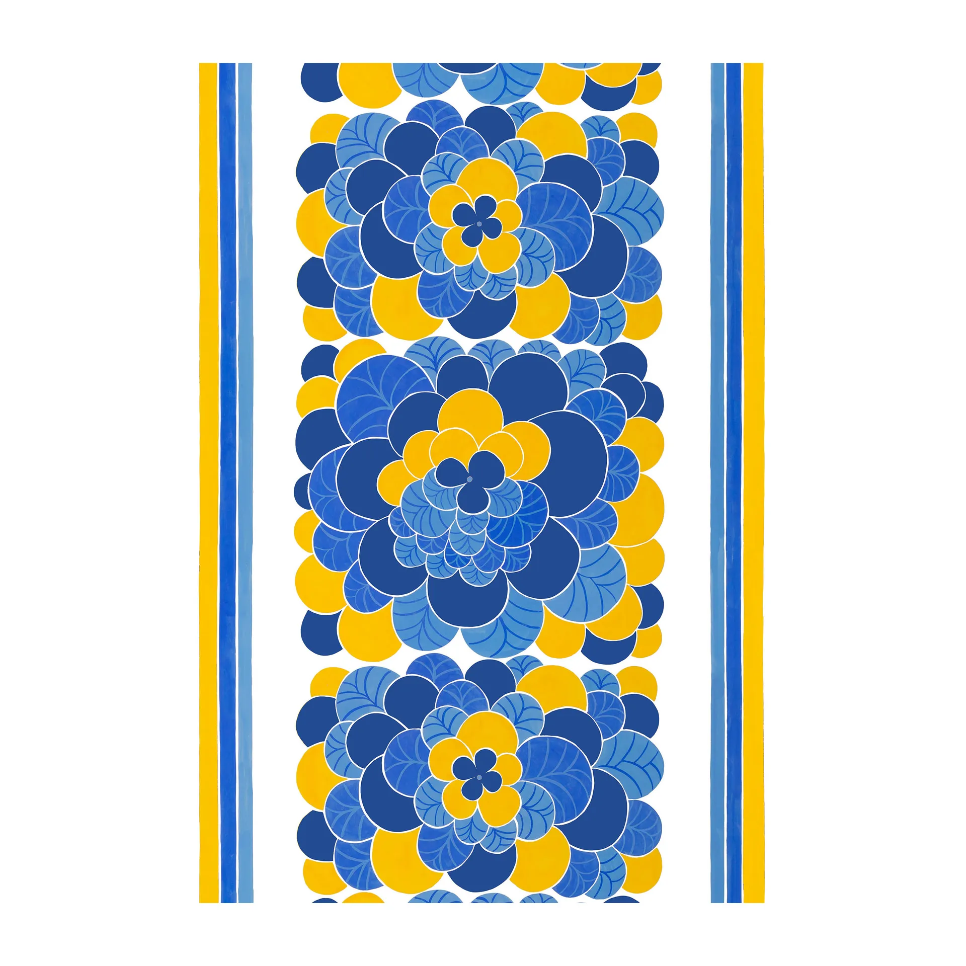 Tessuto Cirrus, Blu, giallo Arvidssons Textil