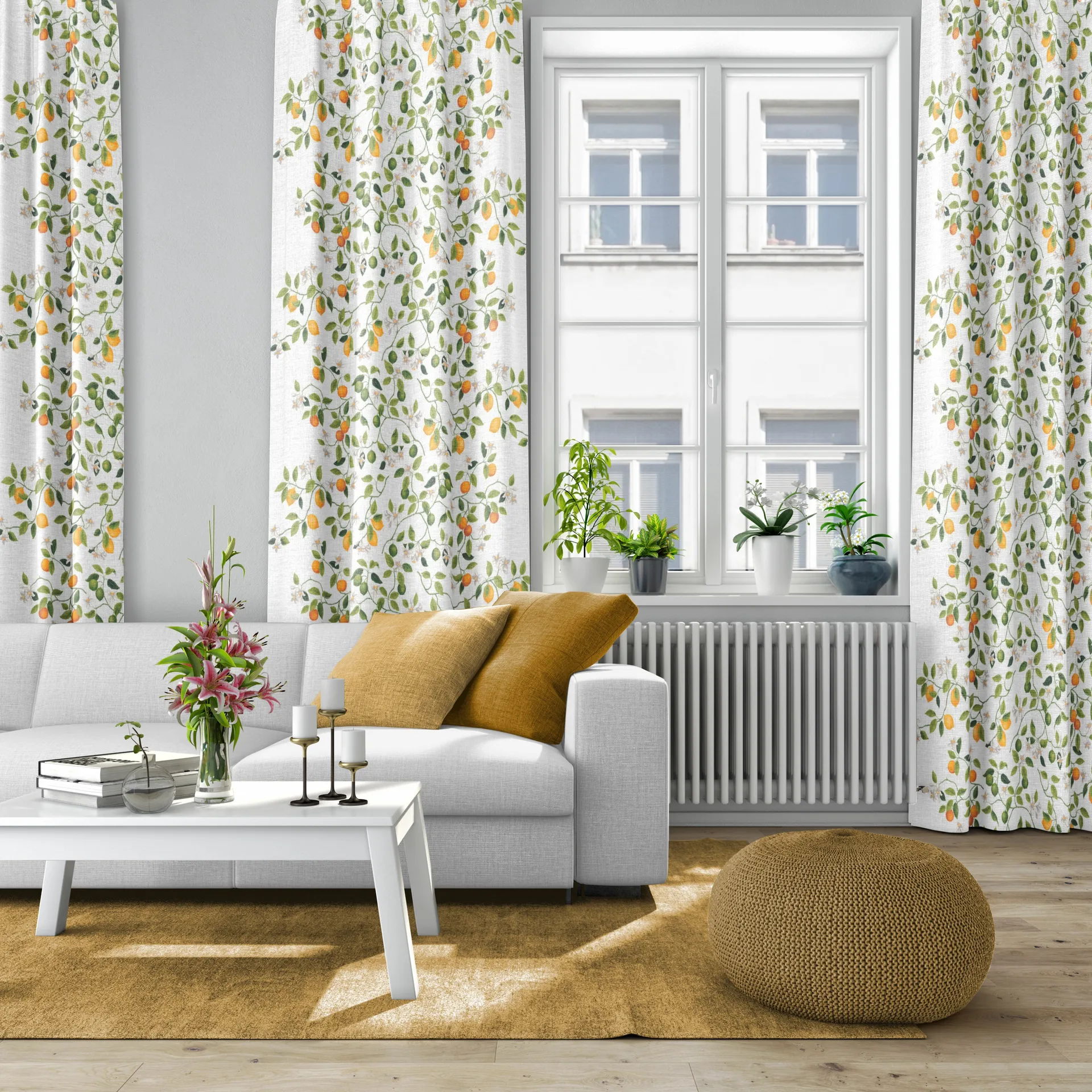Tessuto Citrusträdet, Verde-verde Arvidssons Textil