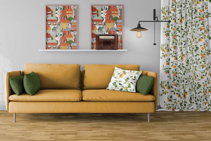 Tessuto Citrusträdet, Verde-verde Arvidssons Textil