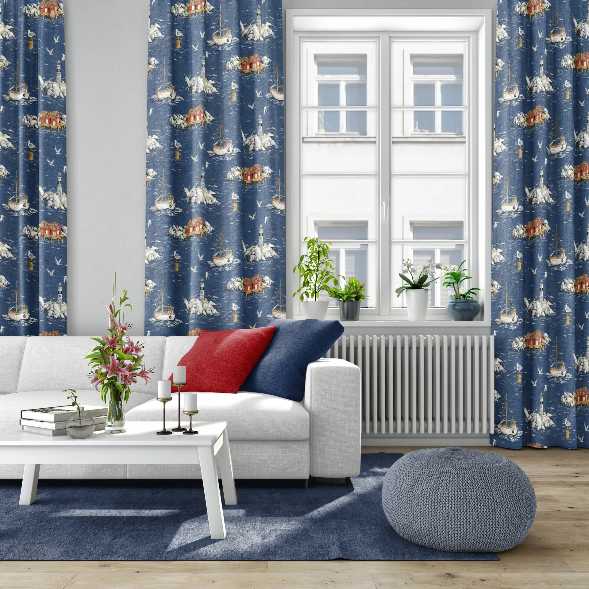 Tessuto Fiskeskär, Blu Arvidssons Textil