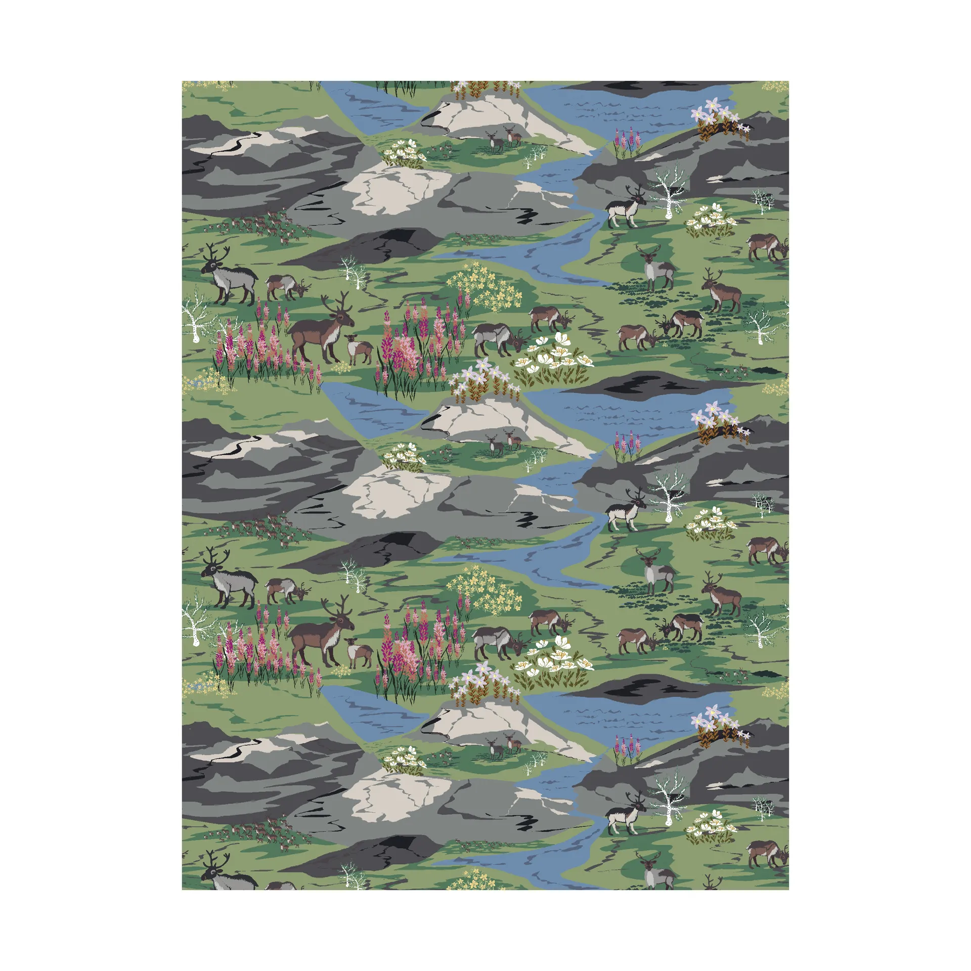 Tessuto Fjällängar, Verde Arvidssons Textil