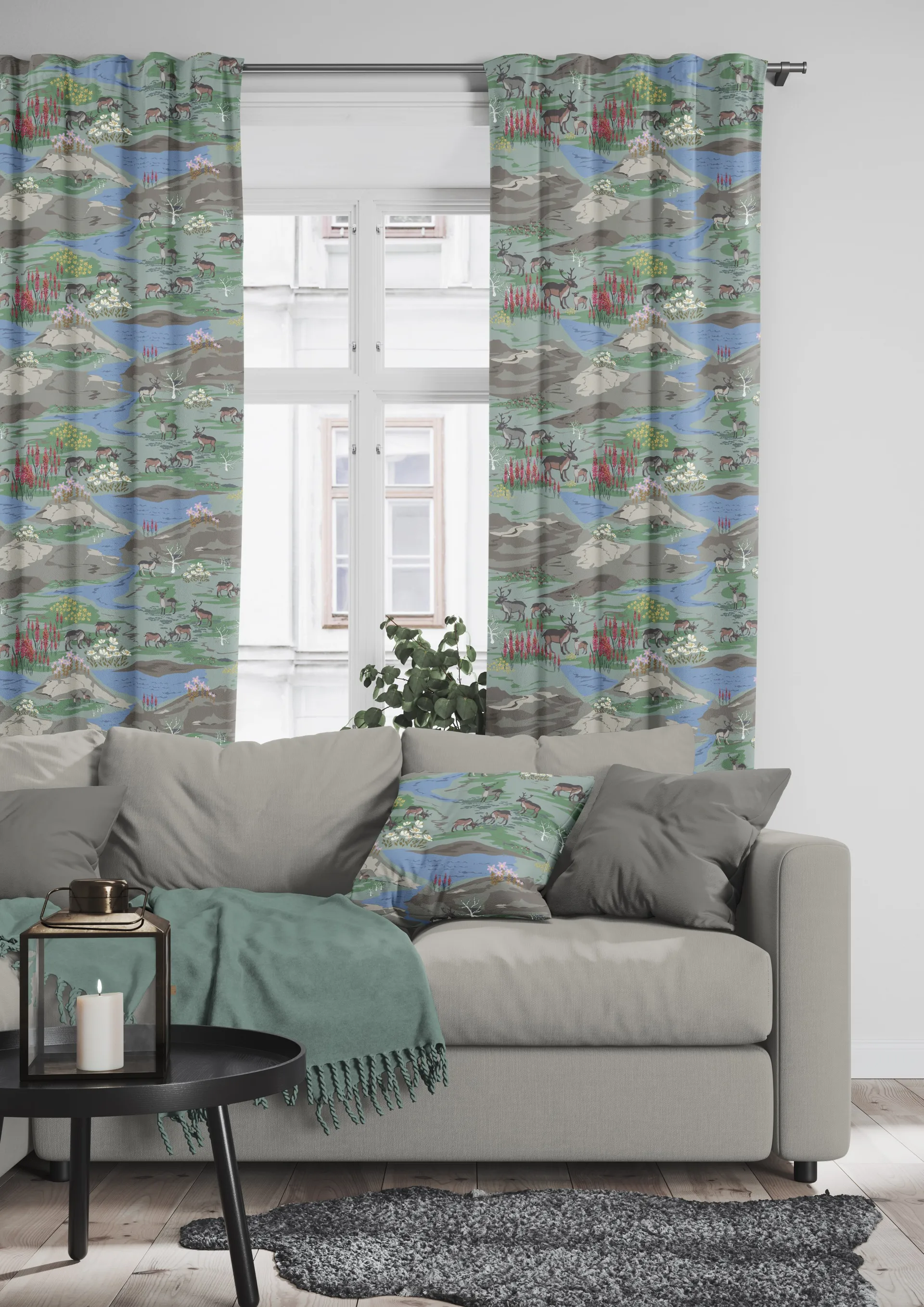 Tessuto Fjällängar, Verde Arvidssons Textil