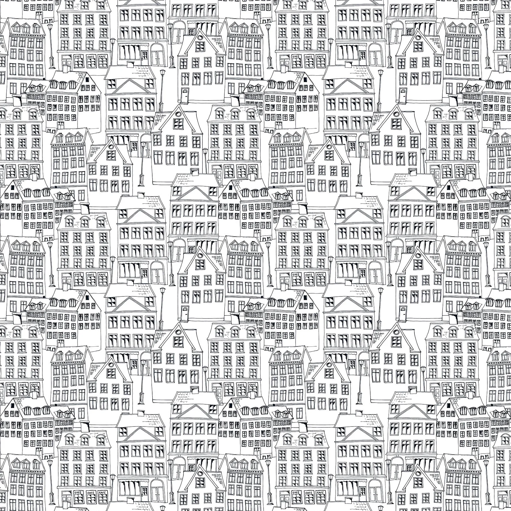 Tessuto Gamlastan, nero-bianco Arvidssons Textil
