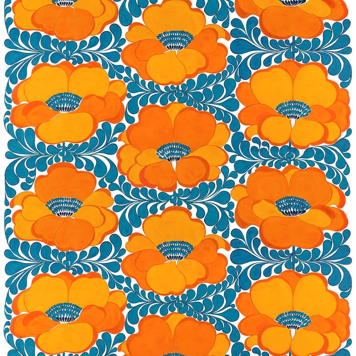 Tessuto Love - blu-arancione - Arvidssons Textil