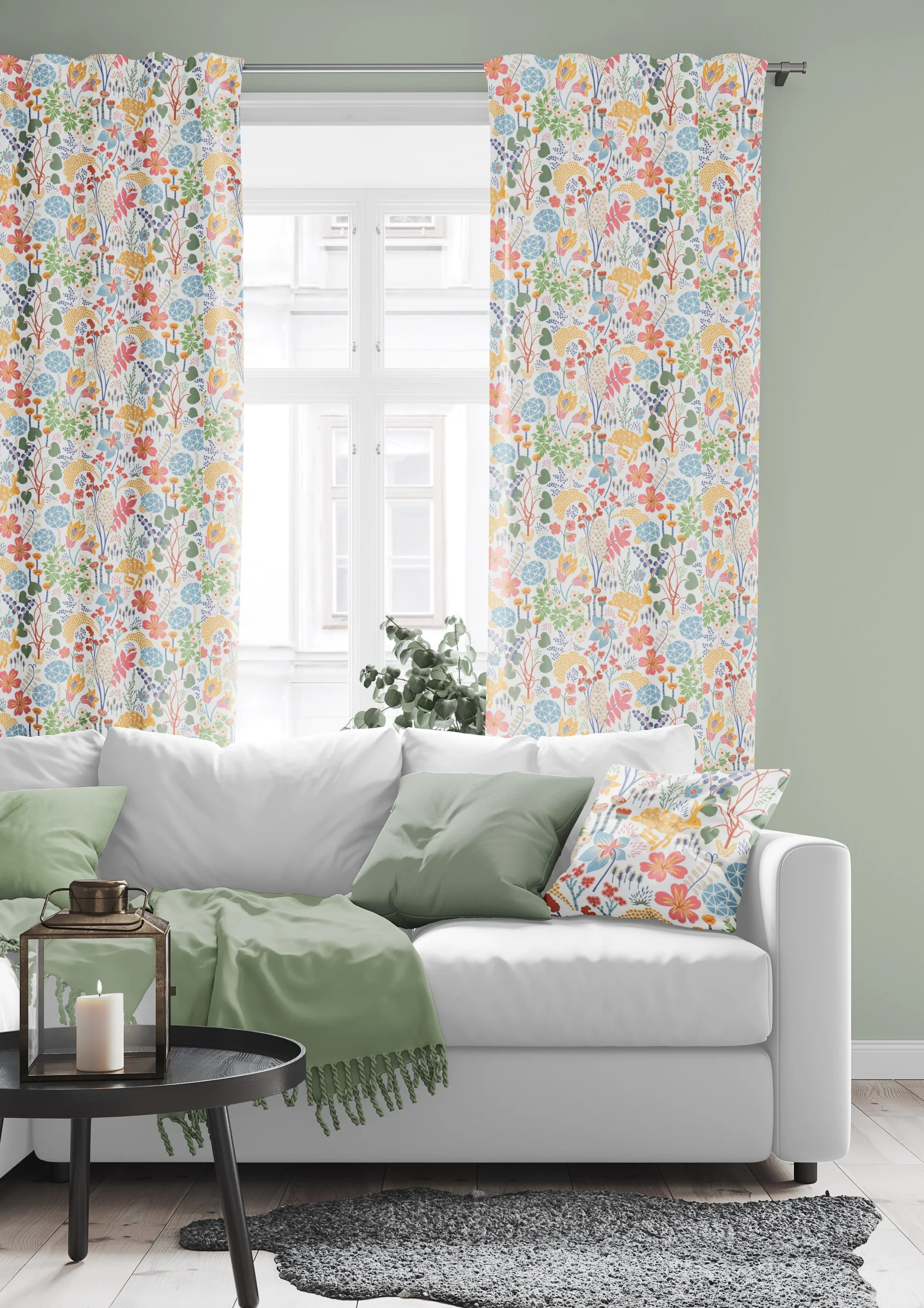 Tessuto Lyckeflykt, Multicolore Arvidssons Textil